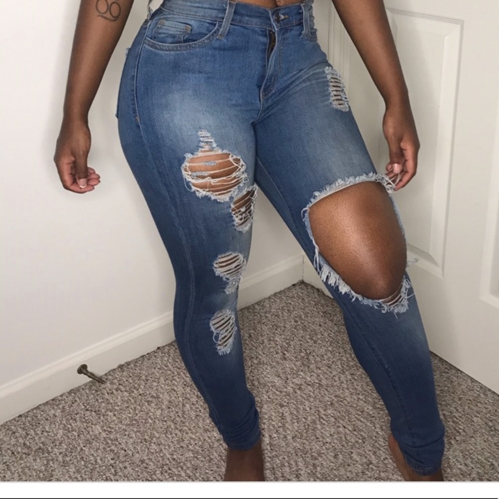 FashionNova glistening jeans